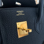 Hermes Handbag Hermes Birkin 35 Black Veau Togo Leather Gold Plated 2021 Z - Redeluxe