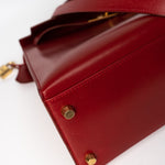 Hermes Handbag Hermes Kelly 32 Rouge Vif Veau Box Calfskin Leather Gold Plated Hardware 1998 B Stamp - Redeluxe