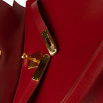 Hermes Handbag Hermes Kelly 32 Rouge Vif Veau Box Calfskin Leather Gold Plated Hardware 1998 B Stamp - Redeluxe