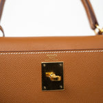 Hermes Handbag Hermes Kelly Sellier 28 Veau Epsom Leather Gold with Gold Plated Hardware 2022 Z - Redeluxe