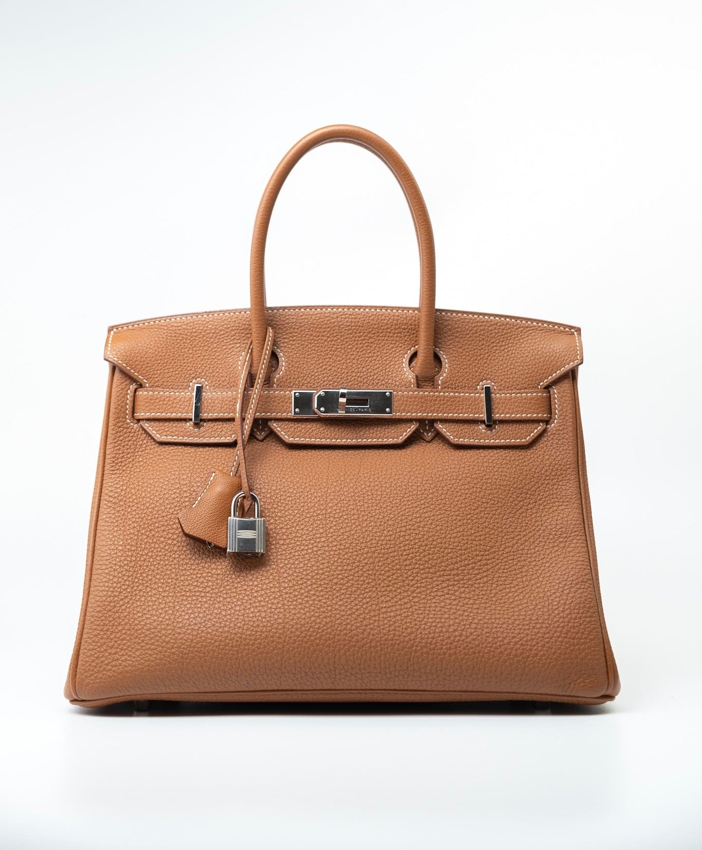 Hermes Handbag Installment of Birkin 30 Gold Veau Togo Leather Palladium Plated Hardware R - Redeluxe