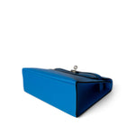 Hermes Handbag Kelly / Blue Kelly Pochette Swift Blue Zanzibar Palladium Hardware D stamp - Redeluxe