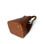 Hermes Handbag Picotin / Brown Picotin 18 Natural Barenia Palladium Plated J Square Stamp Fauve / Vert Anise - Redeluxe