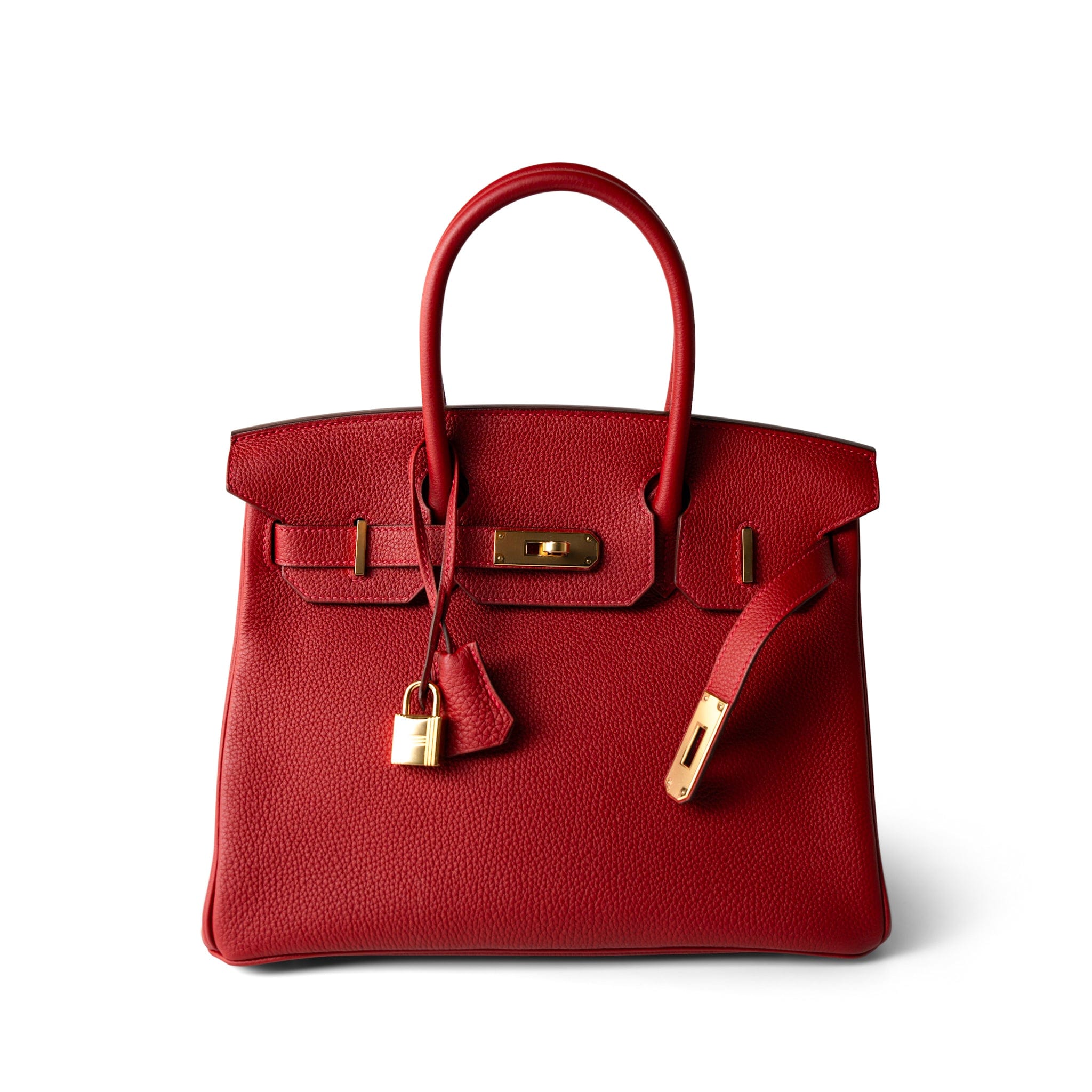 Hermes Birkin 30 Rouge Casaque red Togo Leather Gold Plated Hardware REDELUXE