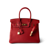 Hermes Handbag Red / Birkin Hermes Birkin 30 Rouge Casaque (red) Togo Leather Gold Plated Hardware - Redeluxe