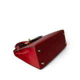 Hermes Handbag Red / Kelly Kelly Sellier 25 Rouge Casaque Epsom Gold Plated A Stamp - Redeluxe