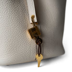 Hermes Handbag White / Picotin Picotin 22 Nata Taurillon Clemence Gold Plated Z Stamp - Redeluxe