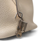 Hermes Handbag White / Picotin Picotin Lock 18 Nata Taurillon Clemence Palladium Hardware Z Stamp - Redeluxe