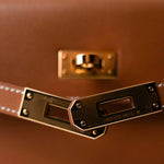 Hermes Kelly Elan Gold Madame Gold Plated B Stamp - Redeluxe