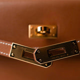 Hermes Kelly Elan Gold Madame Gold Plated B Stamp - Redeluxe