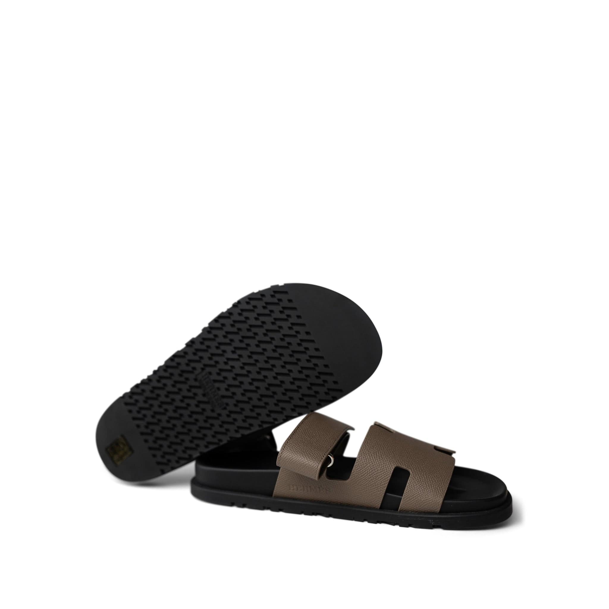 Hermes Sandals Chypre Sandals Etoupe (Size 40 / 8 US) - Redeluxe