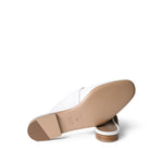 Hermes Sandals Shoes / White White Oz Mule Sandals w/ Rose Gold Kelly Buckle (38 EU / 7.5 US) - Redeluxe