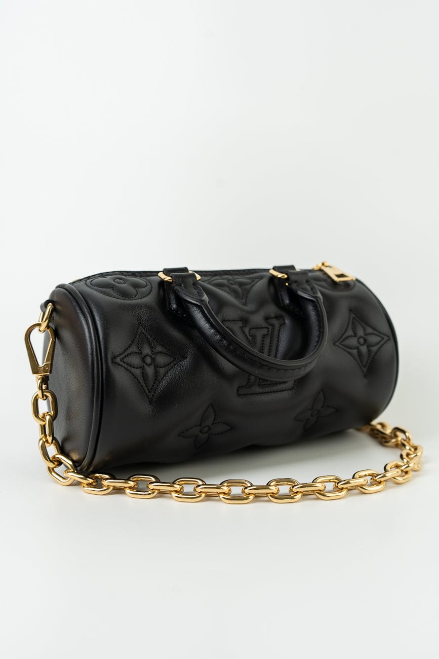 Louis Vuitton Black Monogram Calfskin Leather Papillon BB Bag