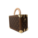 Louis Vuitton Handbag Brown Louis Vuitton Monogram Coated Canvas Petite Valise Top Handle Trunk Bag - Redeluxe