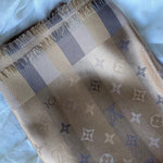 Louis Vuitton Shawl SO SHINE MONOGRAM SHAWL BEIGE (M76337) - Redeluxe