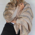 Louis Vuitton Shawl SO SHINE MONOGRAM SHAWL BEIGE (M76337) - Redeluxe